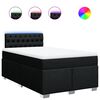 vidaXL Boxspring met matras stof zwart 120x190 cm