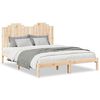 vidaXL Bedframe extra lang zonder matras massief hout 140x220 cm