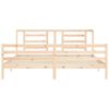 vidaXL Bedframe met hoofdbord massief hout 200x200 cm