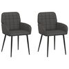 vidaXL Eettafelstoelen 2 pcs Kunstleer Zwart 57 x 50 x 85 cm