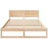 vidaXL Bedframe met hoofdeinde Naturel 160 x 200 cm Massief grenenhout