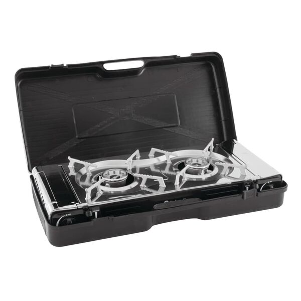 Outwell Gasfornuis camping draagbaar Appetizer Maxi 2-pits zilvergrijs