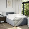 vidaXL Boxspring met matras stof lichtgrijs 120x190 cm