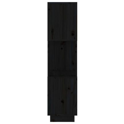 vidaXL Boekenkast/kamerscherm 51x25x101 cm massief grenenhout zwart