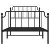 vidaXL Bedframe met hoofd- en voeteneinde&nbsp;metaal zwart 100x200 cm