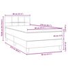vidaXL Boxspring met matras fluweel roze 80x210 cm