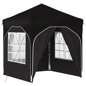 vidaXL Pop-up partytent 192 x 192 x 245 cm Zwart