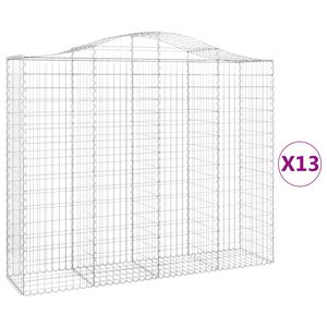 vidaXL Schanskorven 13 st gewelfd 200x50x160/180 cm ijzer