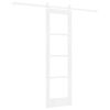 vidaXL Schuifdeur ORKDAL Wit 61 x 198,5 cm Massief grenenhout en glas