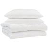 vidaXL Zomer Dekbed met kussen 3 pcs Wit Microfibre
