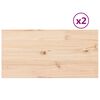 vidaXL Tafelbladen 2 st rechthoekig 80x40x1,7 cm massief grenenhout