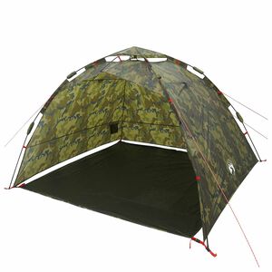 vidaXL Vis tent Snelle Vrijgave 4-persoons Lichte Camouflage