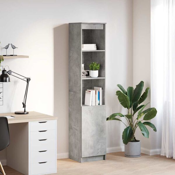 vidaXL Highboard 37,5x35x180 cm spaanplaat betongrijs