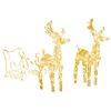 vidaXL Kerstversiering rendieren en slee 160 LED's 130 cm acryl