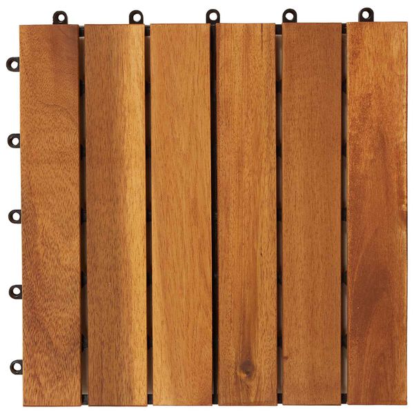 vidaXL Terras Tegel 10 pcs Bruin 30 x 30 cm Acacia Hardhout