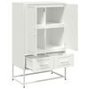 vidaXL Hoge kast 68x39x111,5 cm staal wit