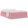 vidaXL Opbergbed met matras met matras Roze 140 x 200 cm Fluweel