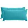 vidaXL Kussensloop 2 pcs HEERLEN Turquoise 40 x 70 cm Polyester