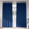 vidaXL Zwart-out Gordijnen met Ringen 2 pcs Donkerblauw 245 x 140 cm