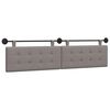 vidaXL Hangend hoofdbord Taupe Stof