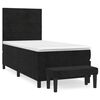 vidaXL Boxspring met matras fluweel zwart 100x200 cm