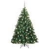 vidaXL Kunstkerstboom met 300 LED met standaard Groen 240 cm PE en PVC