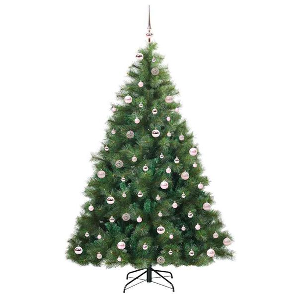 vidaXL Kunstkerstboom met 300 LED met standaard Groen 240 cm PE en PVC