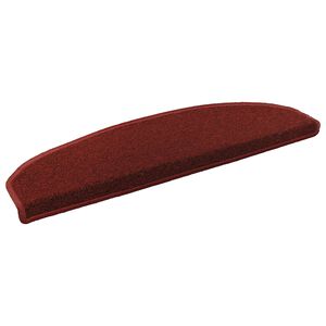 vidaXL Zelfklevende Trapmatten 15 st 80 x 24,5 x 3,5 cm Bordeaux Rood