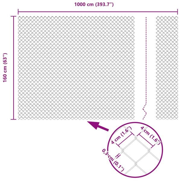 vidaXL Kettenschakelhek Groen 10 x 1.6 m Staal