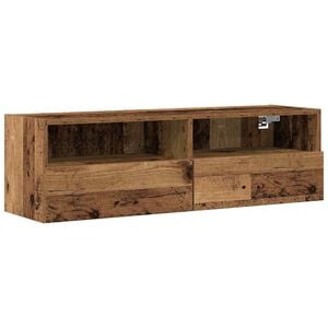 vidaXL TV Wandkast 100 x 30 x 30 cm Oud hout Bewerkt hout