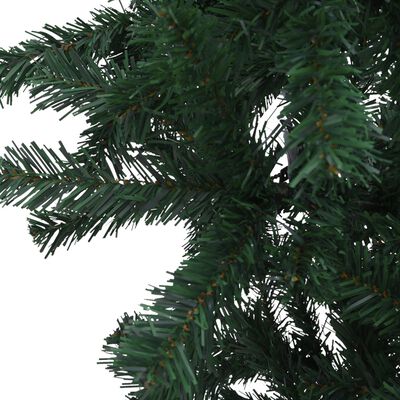 vidaXL Kunstkerstboom met verlichting ondersteboven 180 cm groen