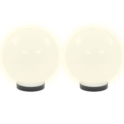 vidaXL LED-bollampen 2 rond 20 cm PMMA online kopen | vidaXL.be
