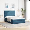 vidaXL Ottoman bed met matrassen 140x190cm fluweel donkerblauw