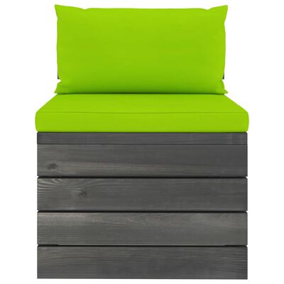 vidaXL 7-delige Loungeset met kussens pallet massief grenenhout