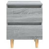 vidaXL Nachtkastje met houten poten 40x35x50 cm grijs sonoma eiken