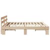vidaXL Bedframe met hoofdeinde Naturel 180 x 200 cm Massief grenenhout