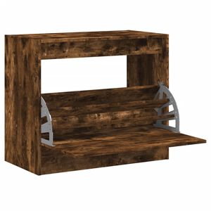 vidaXL Schoenenkast 80x42x69 cm bewerkt hout gerookt eikenkleurig