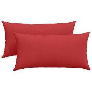 vidaXL Sofa Kussens 2 pcs Rood 80 x 40 cm Stof