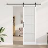 vidaXL Schuifdeur Wit en zwart 78 x 232 cm Massief grenenhout en glas