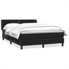 vidaXL Boxspring met matras fluweel zwart 140x220 cm