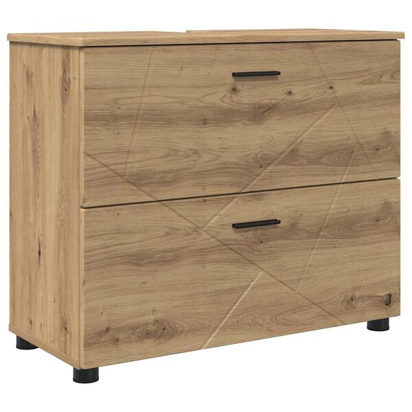 vidaXL Badkamer Kast met lade Artisan Eiken 76,5 x 35 x 64 cm
