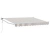 vidaXL Markies Lichtgrijs en wit. 3 x 2,5 m Polyester en Metaal