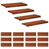 vidaXL Trapmatten 16 st Bruin 70 x 25 x 2 cm Massief beukenhout