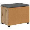 vidaXL Halbank met kussen met opslag Artisan Eiken 60 x 38 x 46 cm