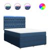 vidaXL Boxspring met matras stof blauw 140x190 cm