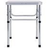 vidaXL Campingtafel inklapbaar 60x45 cm aluminium wit