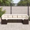 vidaXL Tuin Sofa Set Bruin poly rattan