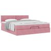 vidaXL Ottoman bed met matras 180x200 cm fluweel roze