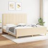 vidaXL Bedframe zonder matras stof cr&egrave;mekleurig 180x200 cm