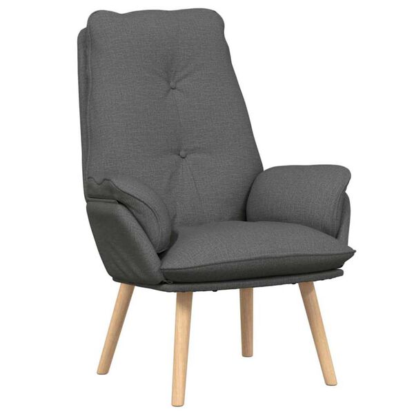 vidaXL Fauteuil Donkergrijs 69 x 74 x 93 cm Stof en multiplex